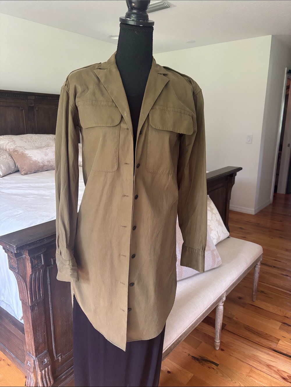 rag & bone Olive Utility Button-Front Jacket